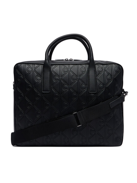 Calvin Klein Θήκη εγγράφων Calvin Klein Emblem Aop Deboss LV04D3561G Μαύρο