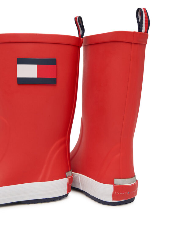 Tommy Hilfiger Gumijasti škornji Tommy Hilfiger Flag Rain Boot T3XC-33923-0047 S Rdeča