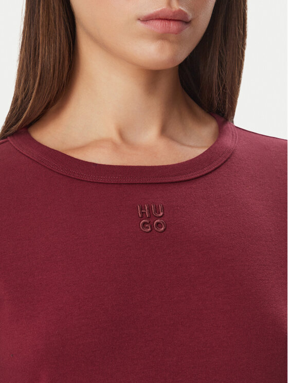 HUGO HUGO Camiseta Deloris  50512002 Rojo oscuro Slim Fit