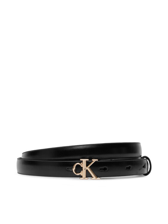 Calvin Klein Ζώνη Calvin Klein Round Ck Buckle Smooth 15Mm LV04F7085G Μαύρο