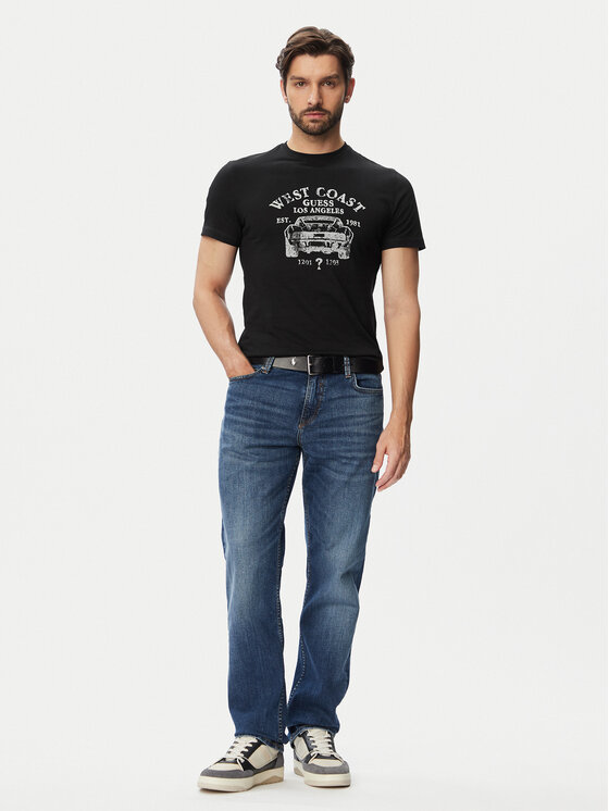 Guess Guess Футболка M6YI44 K4230 Чорний Slim Fit