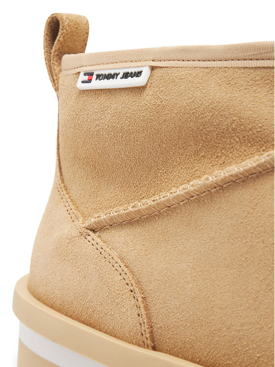 Tommy Jeans Śniegowce Tommy Jeans Tjw Suede Flatform Boot Wl EN0EN02599 Beżowy