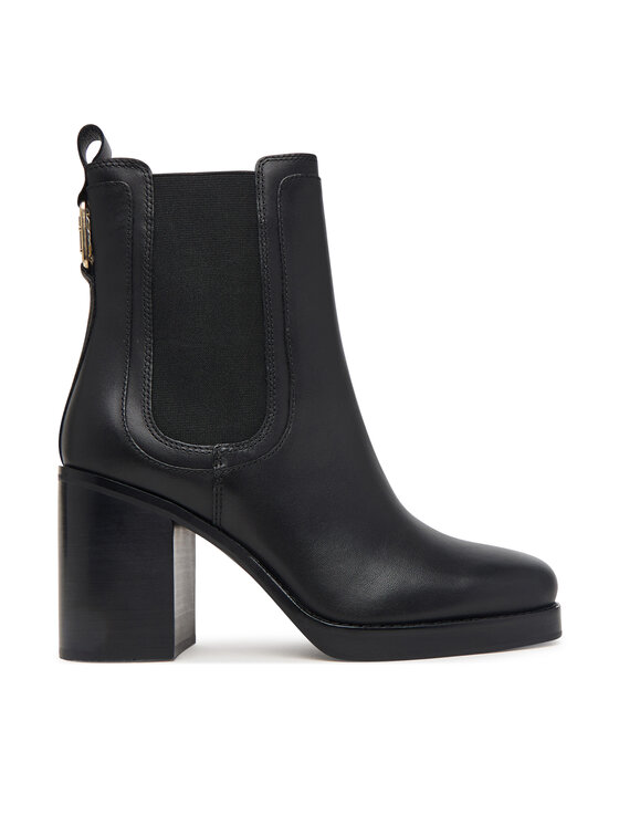 Tommy Hilfiger Stivaletti Tommy Hilfiger Ltr Square Toe Heel Chelsea Boot FW0FW09555 Nero
