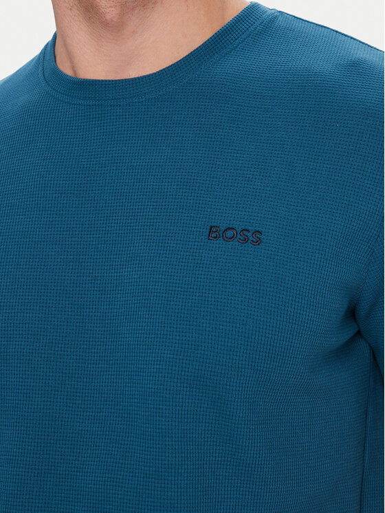 BOSS BOSS Camiseta Waffle 50535892 Azul Regular Fit