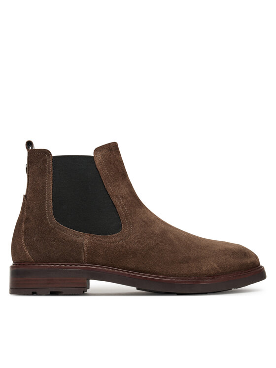 Pepe Jeans Kotníková obuv s elastickým prvkem Pepe Jeans Leeds Road M PMS500001 Hnědá