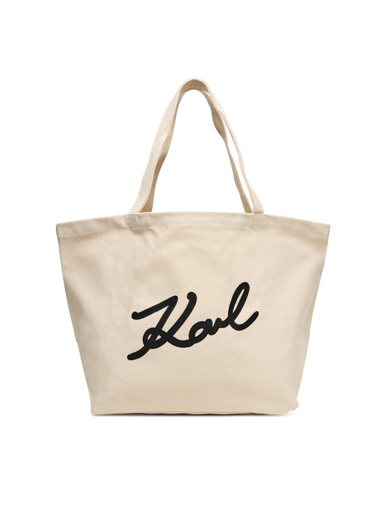 KARL LAGERFELD Ročna torba KARL LAGERFELD A3W50108 Écru
