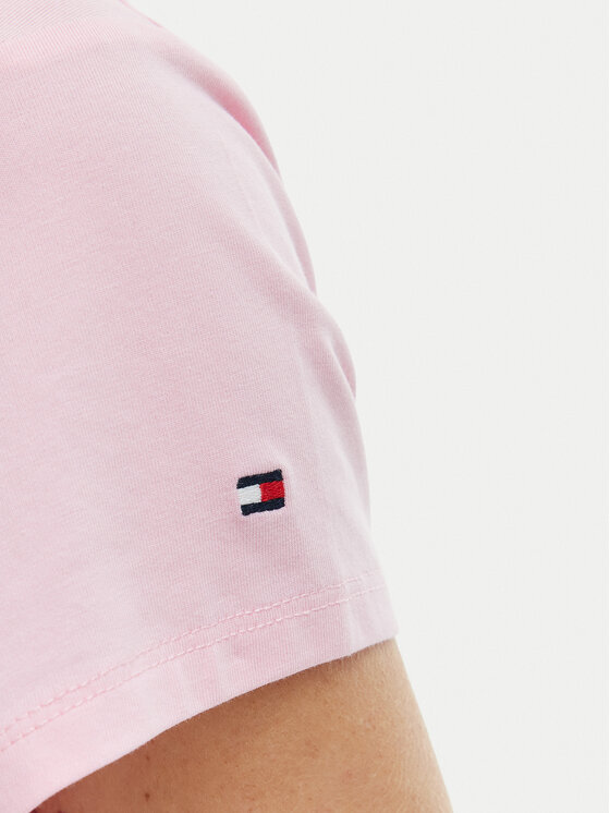 Tommy Hilfiger Tommy Hilfiger Camiseta WW0WW48710 Rosa Slim Fit