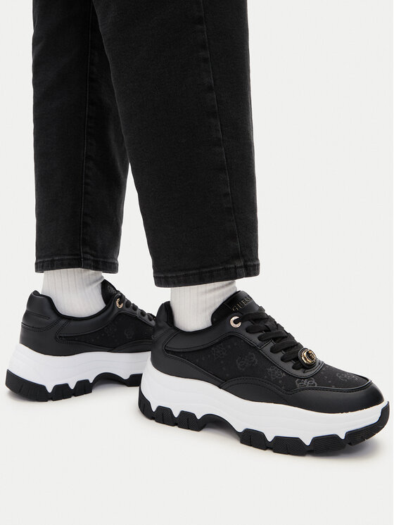 Guess Sneakersy Guess FLFBRT ELE12 Černá