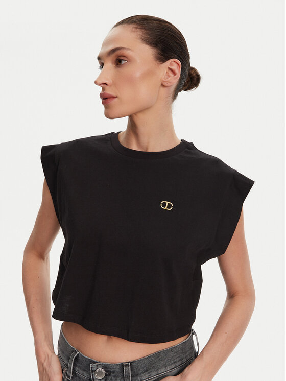TWINSET TWINSET Футболка 251TT2043 Чорний Regular Fit