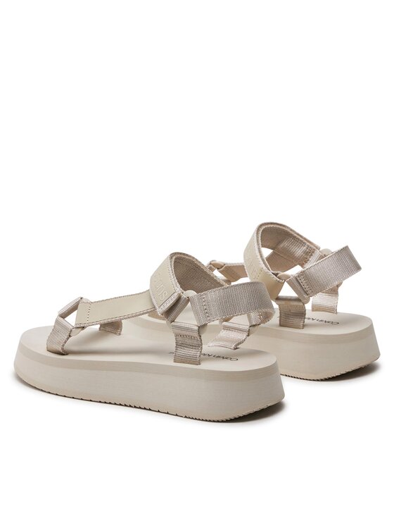 Calvin Klein Jeans Basutės Calvin Klein Jeans Sandal Velcro Webbing Dc YW0YW01353 Smėlio