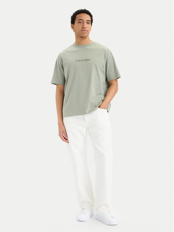 Calvin Klein Calvin Klein Camiseta LV040HM228 Caqui Relaxed Fit