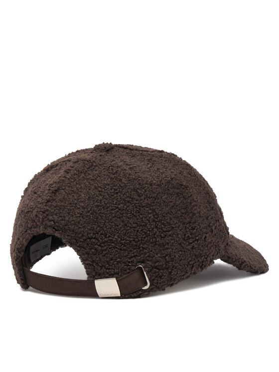 Calvin Klein Kepurė su snapeliu Calvin Klein All-Over Sherpa W/ Patch Cap LV04F5096G Tamsiai ruda