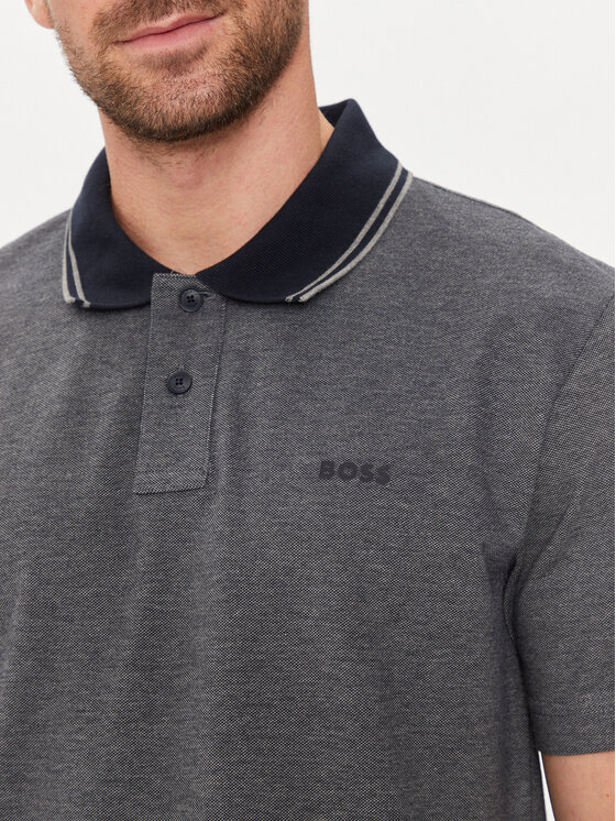 BOSS Boss Polo Peoxfordnew 50507814 Blu scuro Relaxed Fit