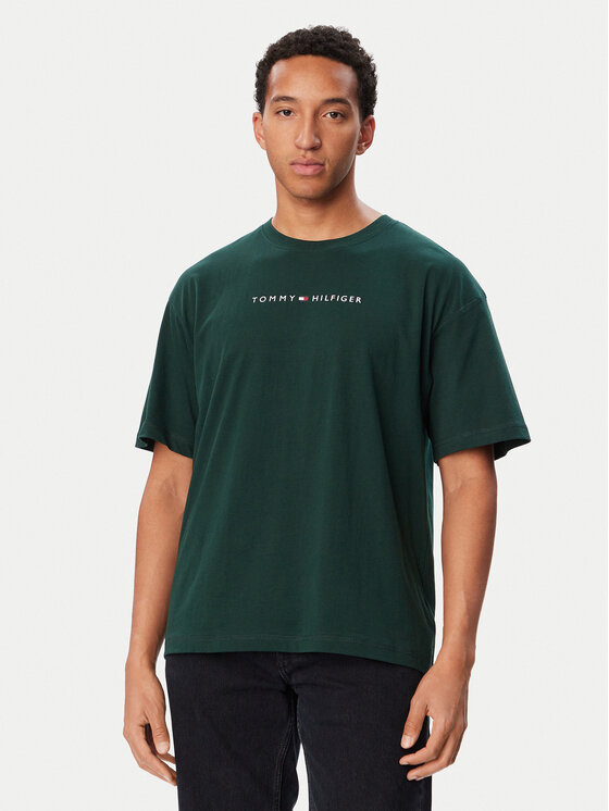 Tommy Hilfiger Tommy Hilfiger Camiseta UM0UM03685 Verde oscuro Regular Fit