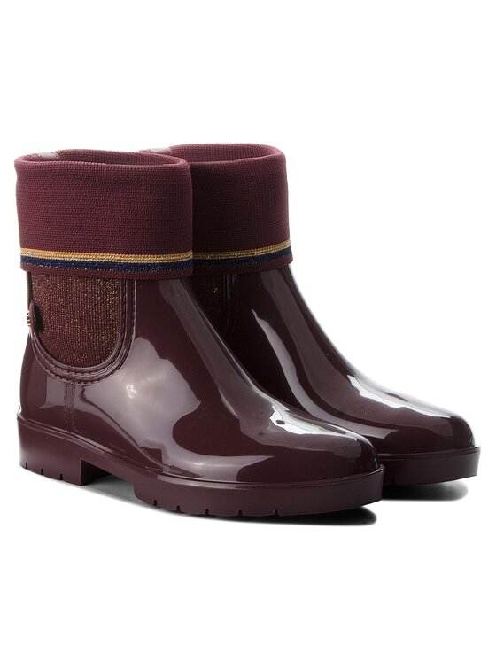 Tommy Hilfiger Holínky Tommy Hilfiger Knitted Sock Rain Bo FW0FW03565 Bordó