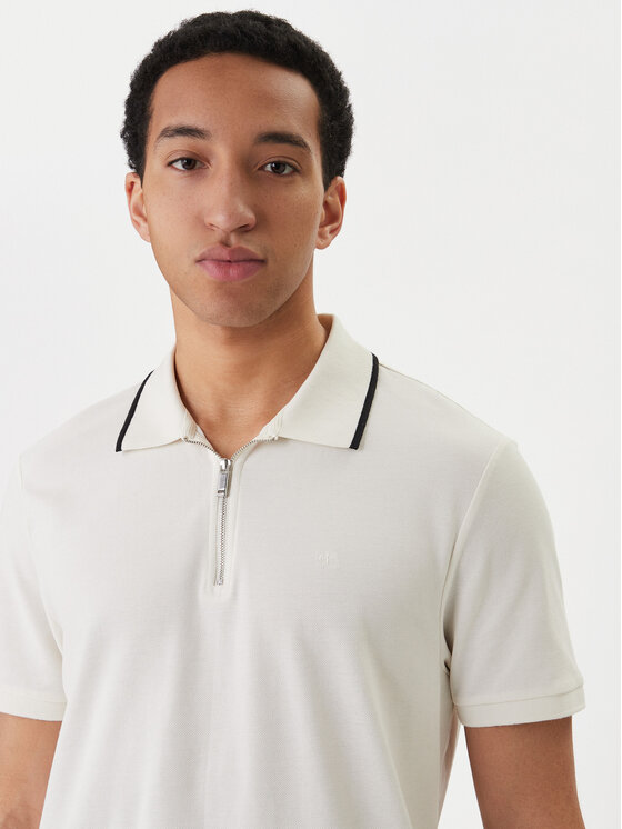 Calvin Klein Calvin Klein Polo LV04LF214G Écru Regular Fit
