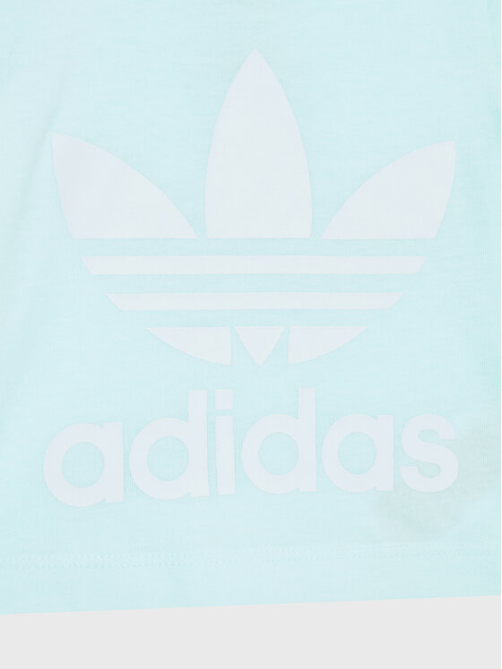 adidas adidas Футболка adicolor Trefoil HS8866 Голубий Regular Fit