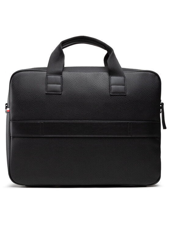 Tommy Hilfiger Torba na laptopa Tommy Hilfiger Essential Pu Computer Bag AM0AM07240 Czarny