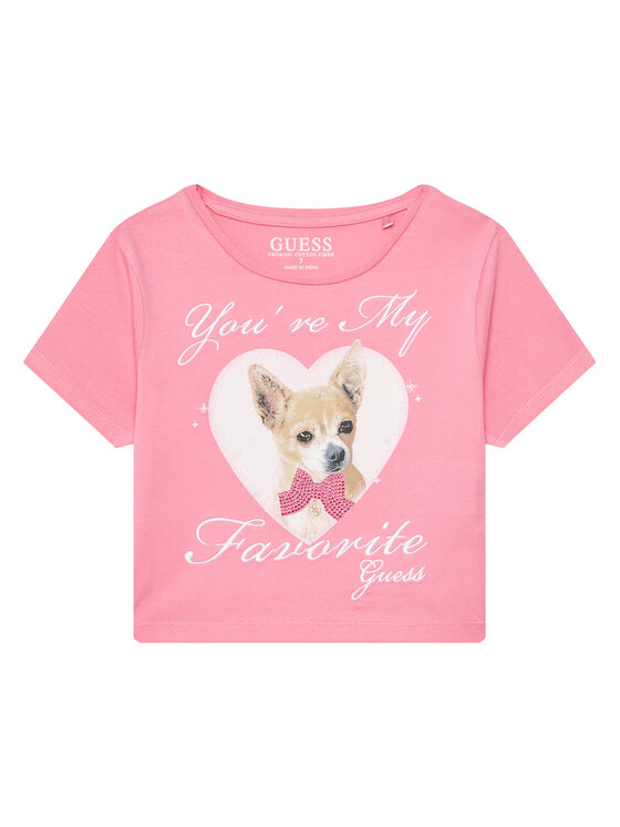 Guess Guess Футболка J5YI08 K6YW4 Рожевий Regular Fit