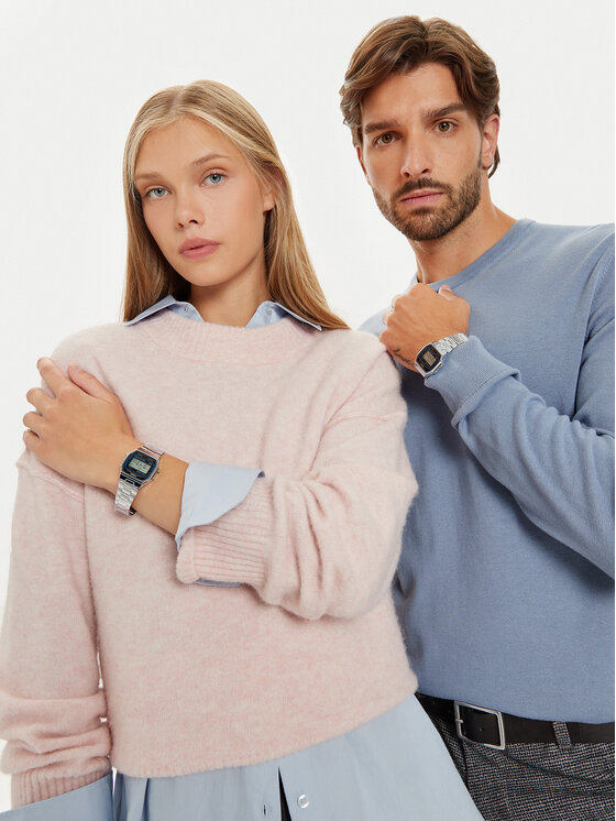 Casio Часовник Casio Vintage A164WA-1VES Сребрист