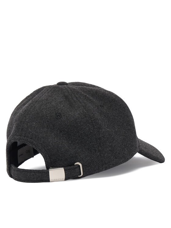 Calvin Klein Kepurė su snapeliu Calvin Klein Embroidered Titlecase Logo Felt LV04D5131G Juoda
