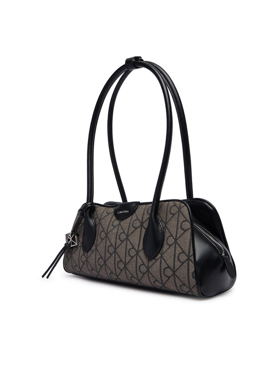 Calvin Klein Ročna torba Calvin Klein Emblem Trio Jacquard LV04F3744G Siva