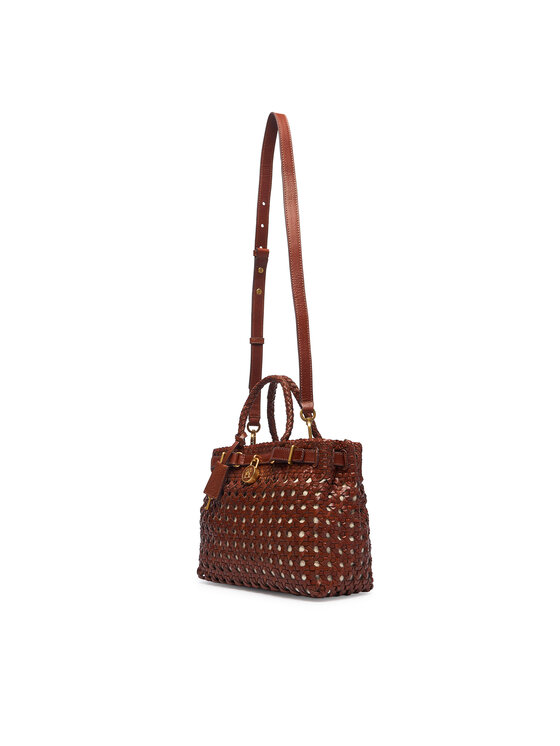 Tommy Hilfiger Táska Tommy Hilfiger American Icon Mini Tote Braided AW0AW18734 Barna