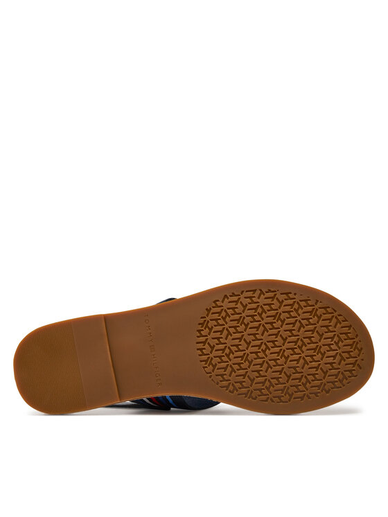 Tommy Hilfiger Сандали Tommy Hilfiger Flat Sandal Stripes FW0FW07924 Тъмносин