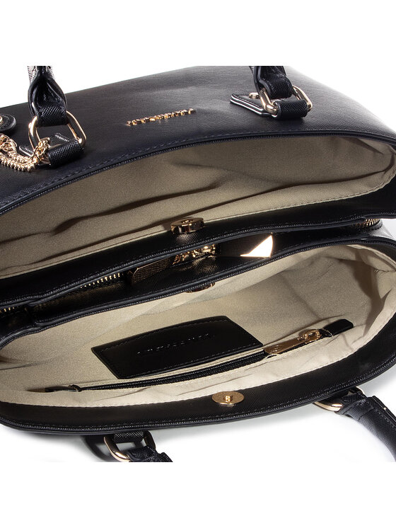 Trussardi Ročna torba Trussardi Mosca Tote Md 75B00967 Črna