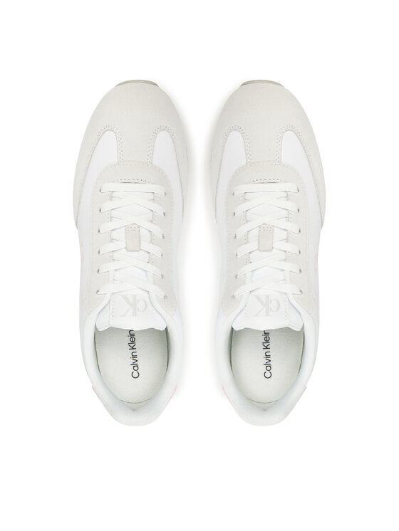 Calvin Klein Jeans Laisvalaikio batai Calvin Klein Jeans Runner Laceup Mg Nylon Mix YW0YW01828 Balta