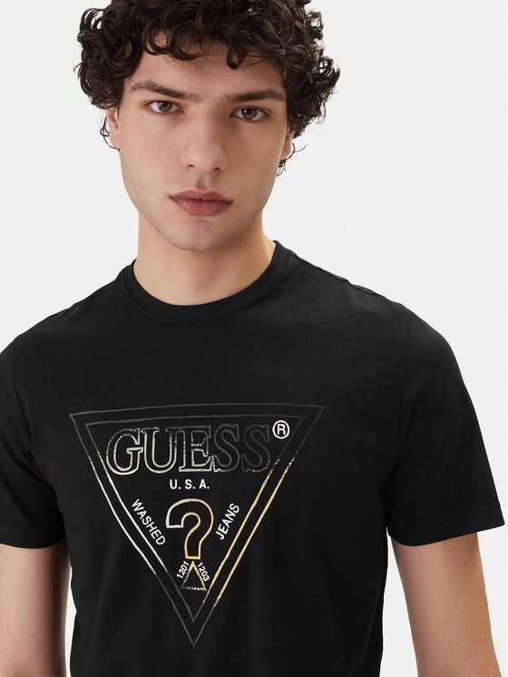 Guess Guess Camiseta M6GI11 K2992 Negro Slim Fit