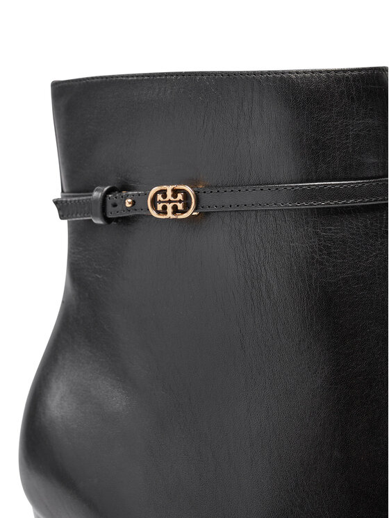 Tory Burch Botki Tory Burch Double T Buckle 158092-006 Czarny