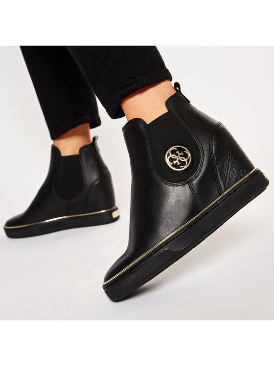 Guess Škornji Guess Freda FLFRE3 LEA12 Črna