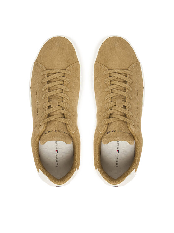 Tommy Hilfiger Snīkeri Tommy Hilfiger Th Court Core Suede FM0FM05716 Brūns