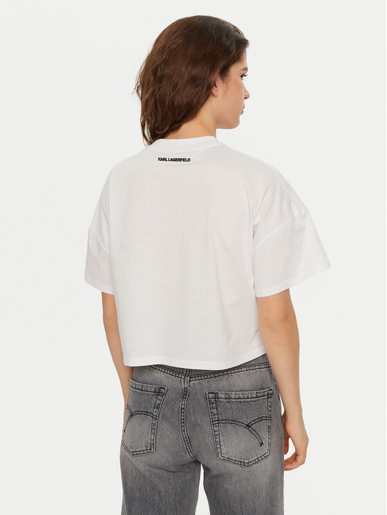 KARL LAGERFELD KARL LAGERFELD T-shirt A1W17074 Bianco Regular Fit