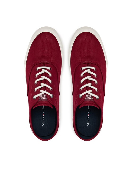 Tommy Hilfiger Гуменки Tommy Hilfiger Hi Vulc Oxford Twill FM0FM05400 Червен