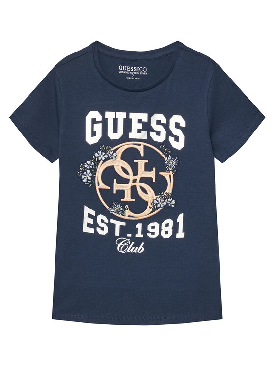 Guess Guess Футболка J5YI25 K6YW4 Cиній Regular Fit