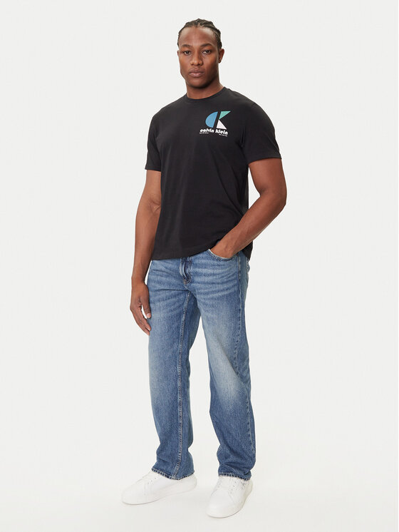 Calvin Klein Jeans Calvin Klein Jeans Marškinėliai Bauhaus Logo LV04RC827G Juoda Regular Fit