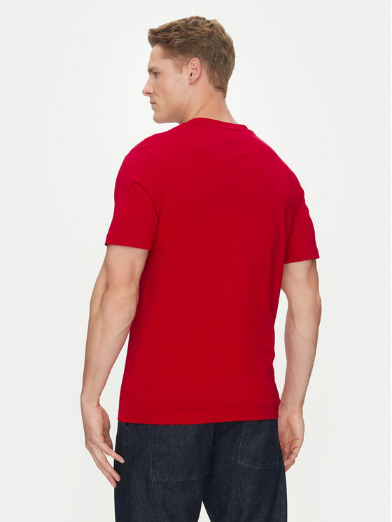 Tommy Hilfiger Tommy Hilfiger Marškinėliai Center Stack MW0MW38621 Raudona Regular Fit