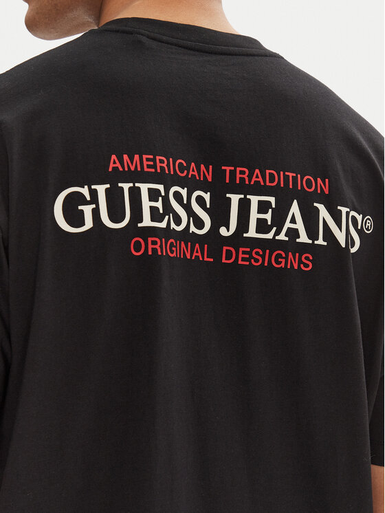 Guess Jeans Guess Jeans T-Shirt M4BI75 K8FQ4 Μαύρο Oversize