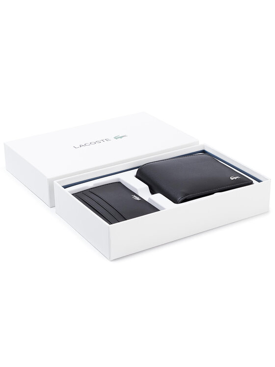 Lacoste Juego de cartera y tarjetero Lacoste M Billfold Coin Box NH2505FG Negro