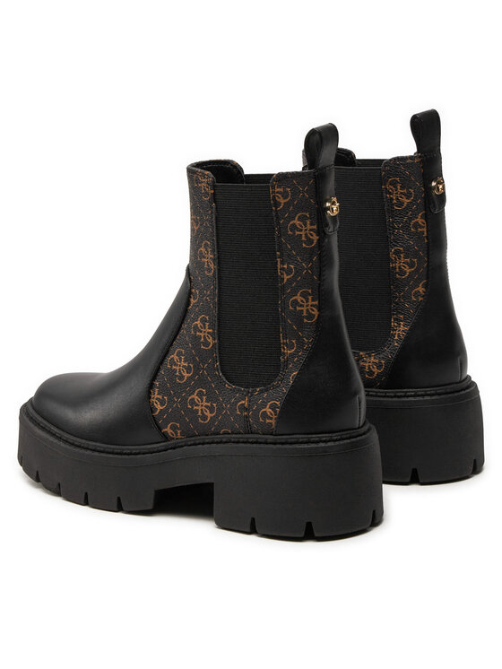 Guess Členková obuv s elastickým prvkom Guess Shuze FLTSHU ELE10 Čierna
