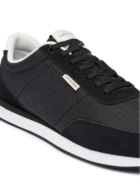 Calvin Klein Laisvalaikio batai Calvin Klein Retro Runner Ripstop Aop Ny HM0HM02140 Juoda
