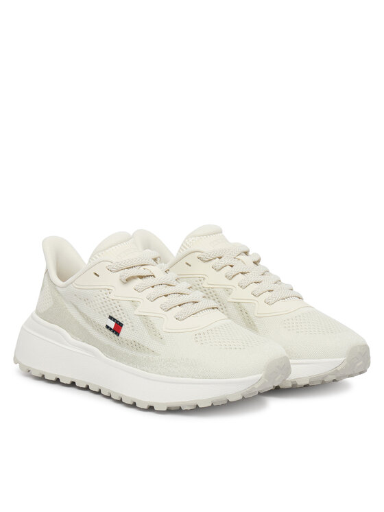 Tommy Jeans Snīkeri Tommy Jeans Tjw Sporty Knit Runner EN0EN02962 Balts