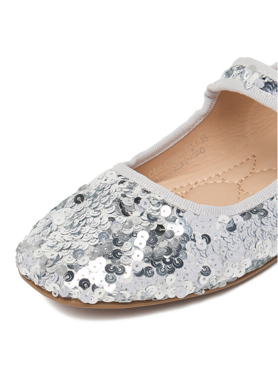 Juicy Couture Baleríny Juicy Couture CEO-CM250112-1 Strieborná