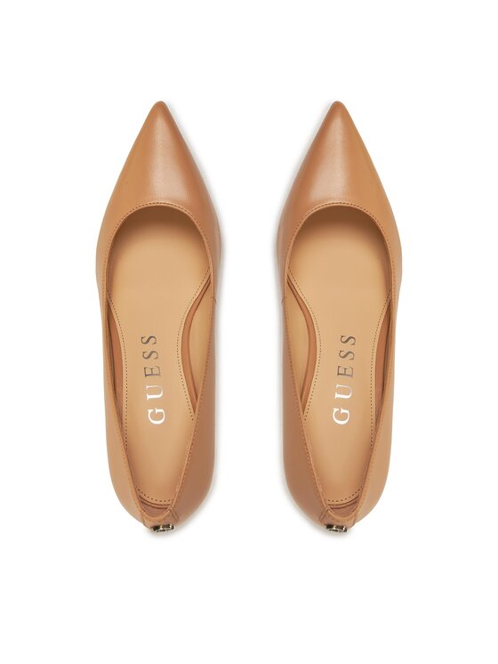 Guess Pantofi pumps Guess Bravo4 FLPBV4 LEA08 Bej