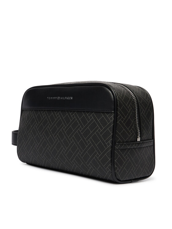 Tommy Hilfiger Kosmetinė Tommy Hilfiger Th Flag Monogram Washbag AM0AM14298 Juoda