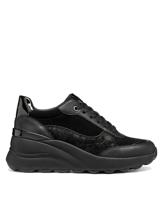 Geox Sneakersy Geox D Spherica Ec13 D65WAB 2285 C9999 Czarny