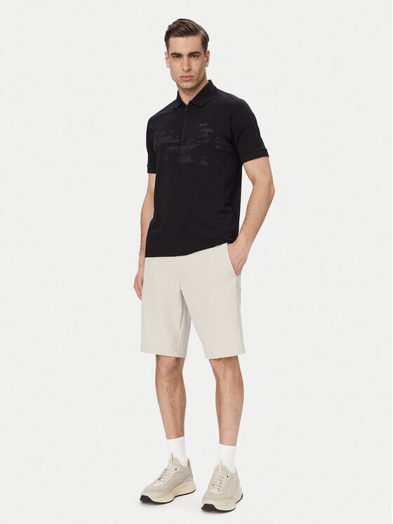 BOSS BOSS Polo Pl Globe Pattern 50559010 Negro Regular Fit