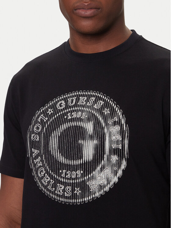 Guess Guess Футболка M5BI15 K8FQ4 Чорний Regular Fit